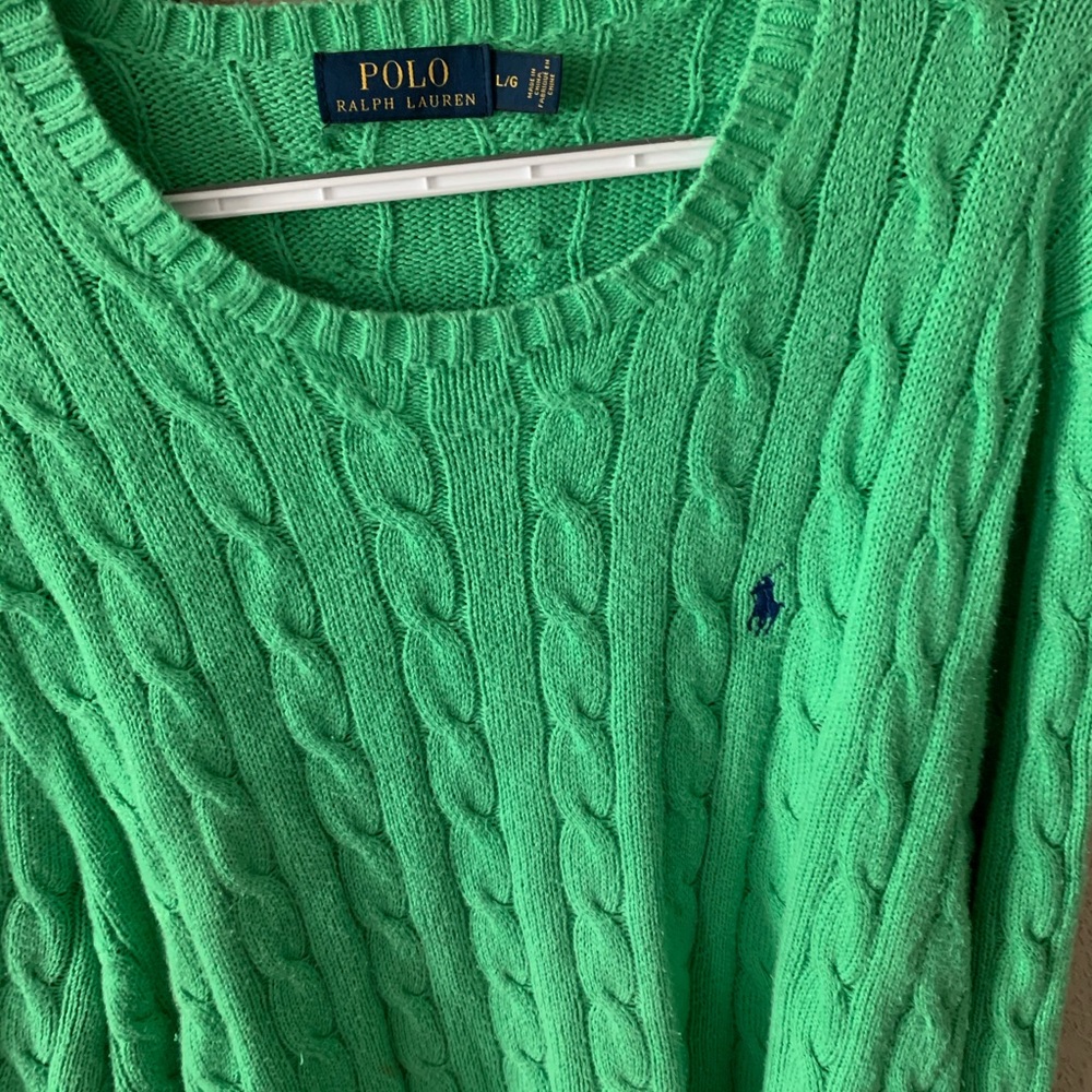 Ralph Lauren cable knit sweater.